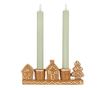 Christmas Houses Candle Holder, White and Brown Ceramic, 21x4x8 cm thumbnail 4