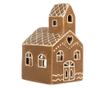 Christmas House Candle Holder, White and Brown Ceramic, 10x10x16 cm thumbnail 3
