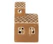 Christmas House Candle Holder, White and Brown Ceramic, 10x10x16 cm thumbnail 4