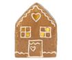 Brown and White Ceramic Christmas House with LED 8x6x10 cm thumbnail 4