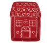 Gingerbread House Plate, Red/Brown Ceramic, 15x19x3 cm thumbnail 1