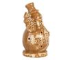 White and Brown Ceramic Snowman Figurine 11x8x16 cm thumbnail 4