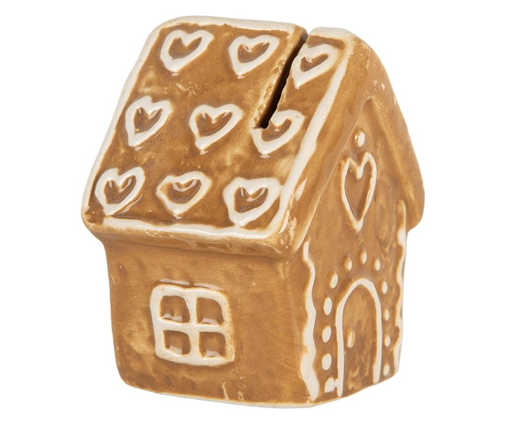 Christmas House Ceramic Card Holder 5x4x6 cm - 3