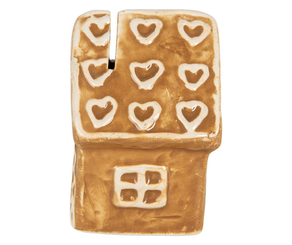 Christmas House Ceramic Card Holder 5x4x6 cm - 4