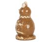 White and Brown Ceramic Snowman Figurine 9x7x13 cm thumbnail 4