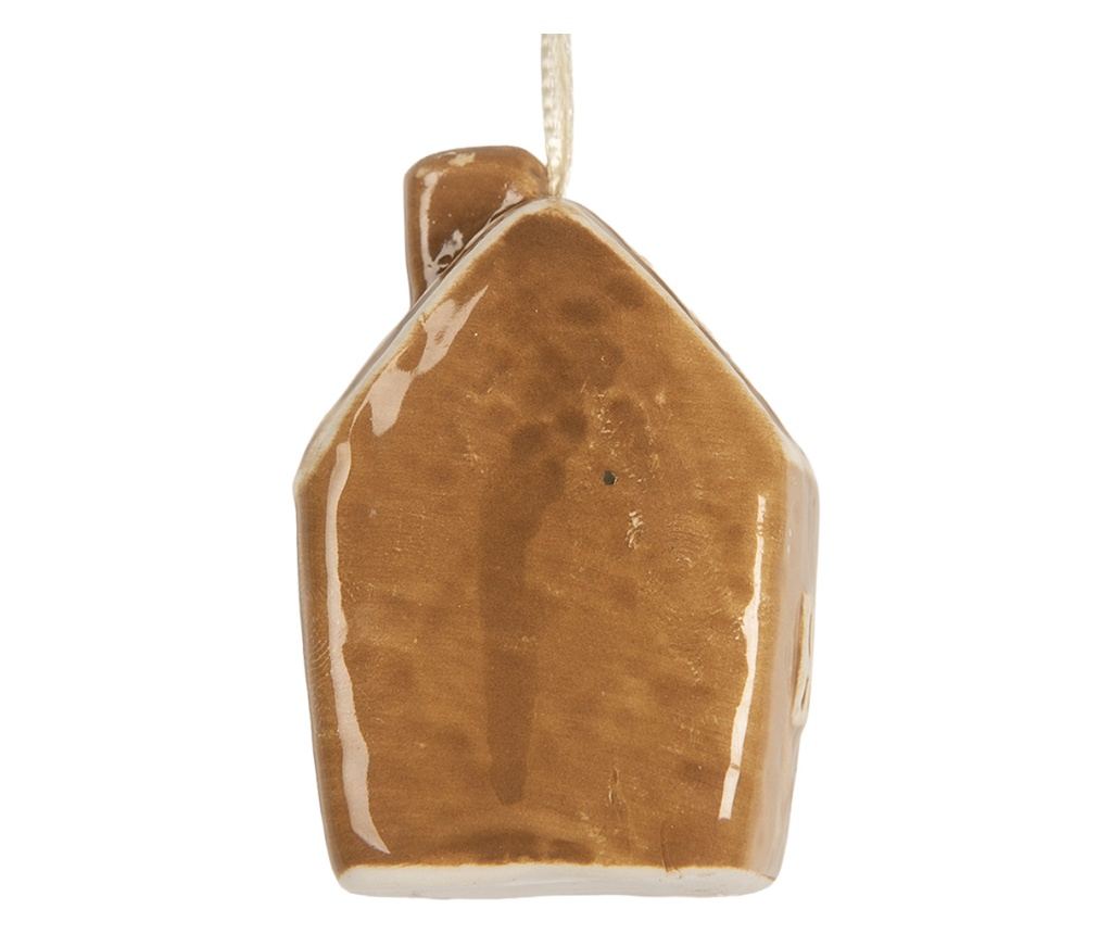 Set of 3 Christmas Tree Ornaments - Ceramic Houses 4x4x6 cm - 2