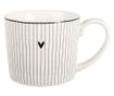 White Black Heart Porcelain Mug 12x8x7 cm / 275 ml thumbnail 1