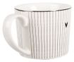 White Black Heart Porcelain Mug 12x8x7 cm / 275 ml thumbnail 2