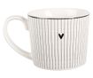 White Black Heart Porcelain Mug 12x8x7 cm / 275 ml thumbnail 3