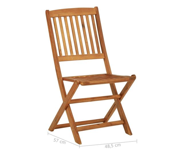 Set namještaja za vrt, sklopiv, 3 dijela, masivno drvo akacije