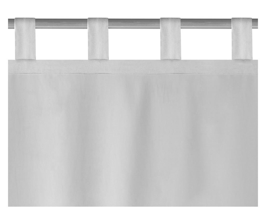 Plava zavjesa od šenila klasičnog stila, s omčama širine 10 cm, 270x280 - 6