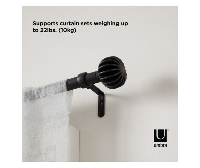 Crna karniša za zavjese