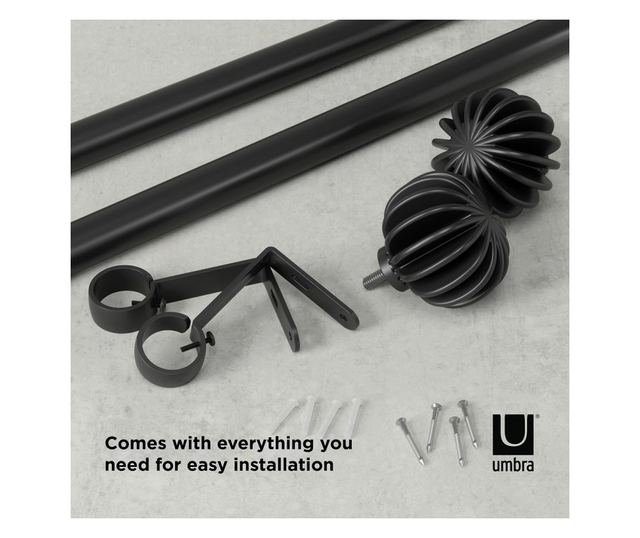 Crna karniša za zavjese