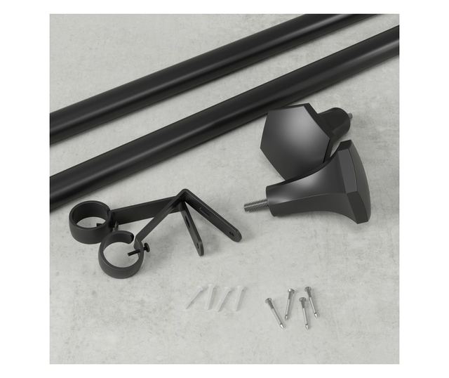 Crna karniša za zavjese