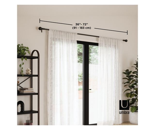 Crna karniša za zavjese