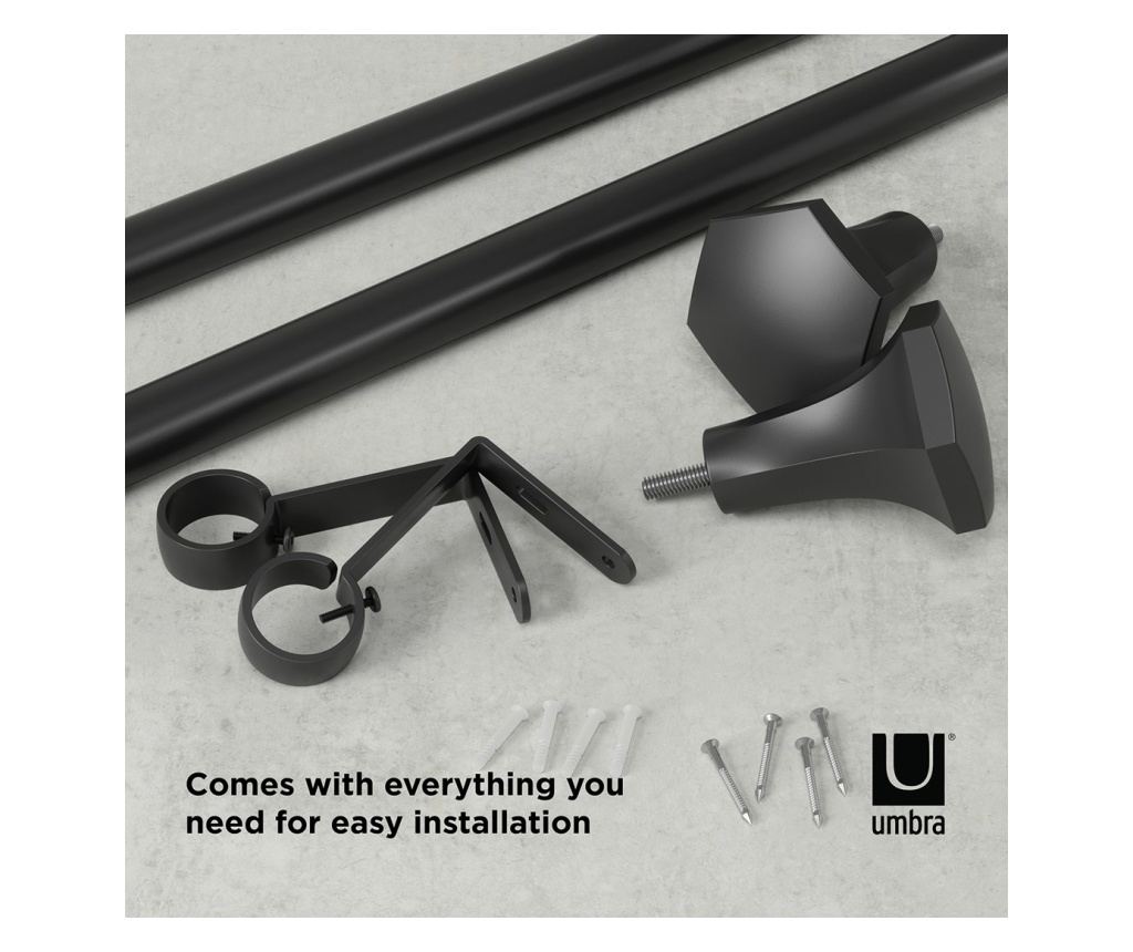 Crna karniša za zavjese - 17