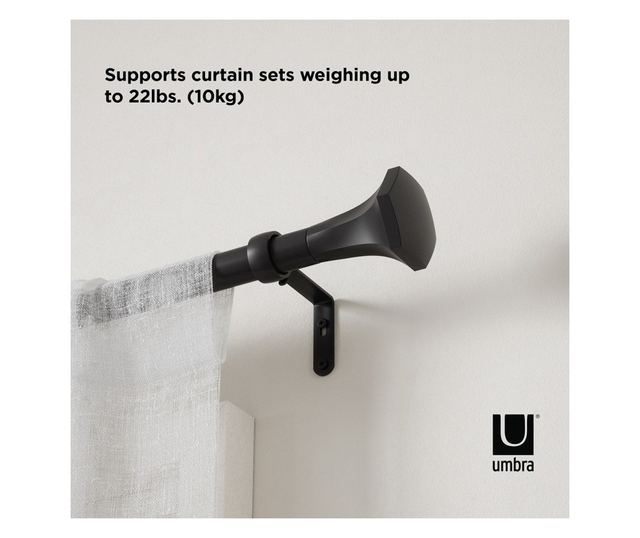 Crna karniša za zavjese