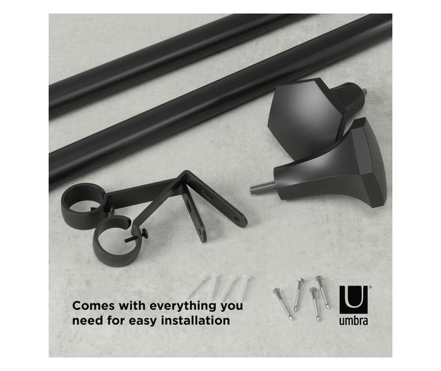 Crna karniša za zavjese