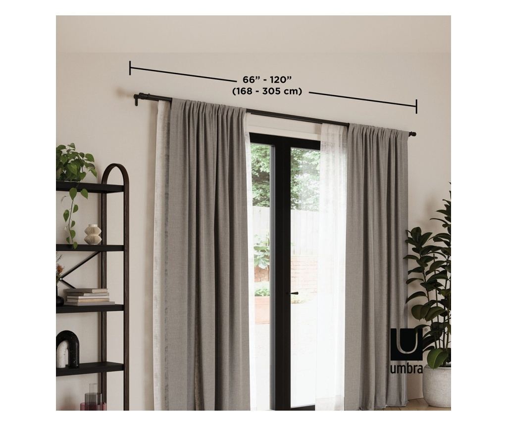 Crna karniša za zavjese - 6