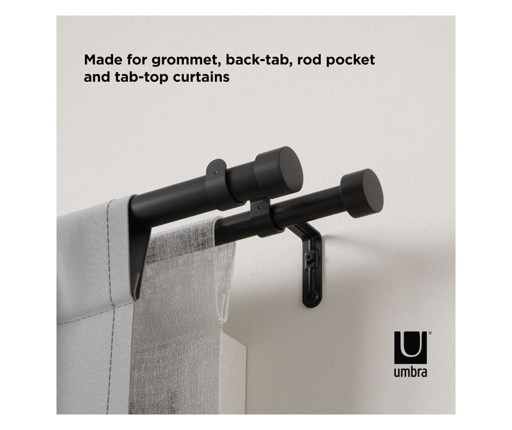 Crna karniša za zavjese - 9