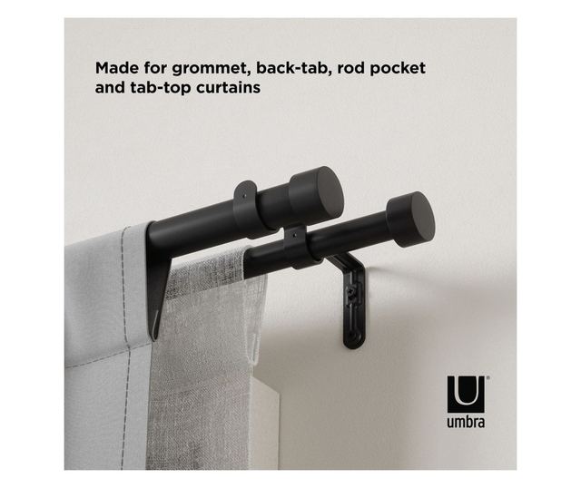 Crna karniša za zavjese