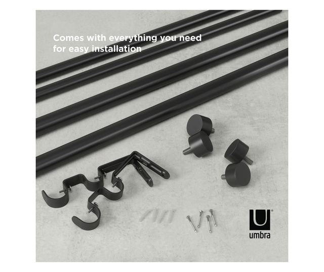 Crna karniša za zavjese