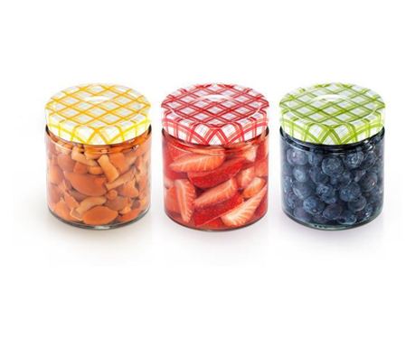 Set od 3 žute staklenke za zimnicu, 400 ml
