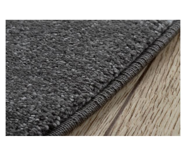 Sivi okrugli tepih s uzorkom psića, promjera 120 cm