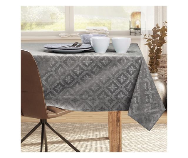 Сива покривка за маса 40x200 см