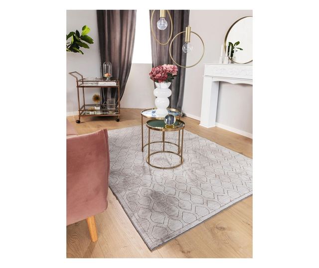 Сив килим 100x150 см