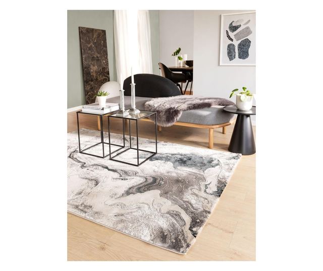 Сив килим 135x190 см