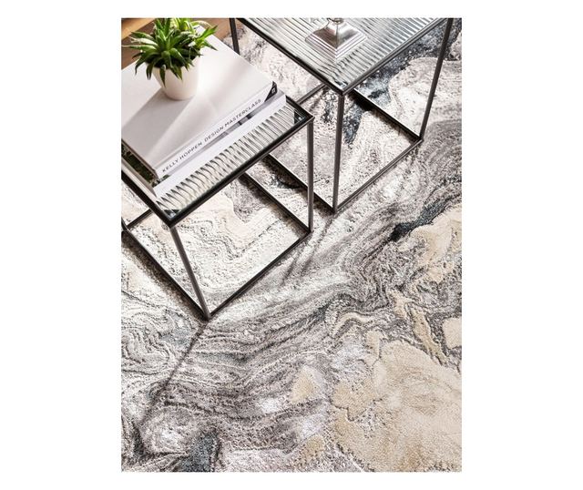 Сив килим 135x190 см