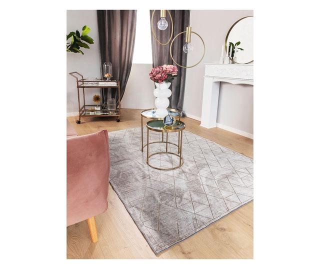 Сив килим 140x200 см