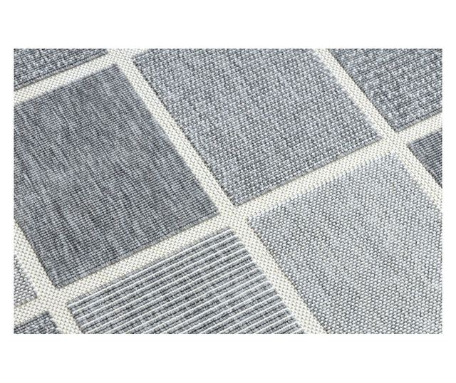 Сив правоъгълен килим с шарка 140x200 см