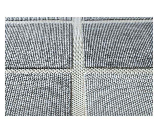Сив правоъгълен килим с шарка 140x200 см