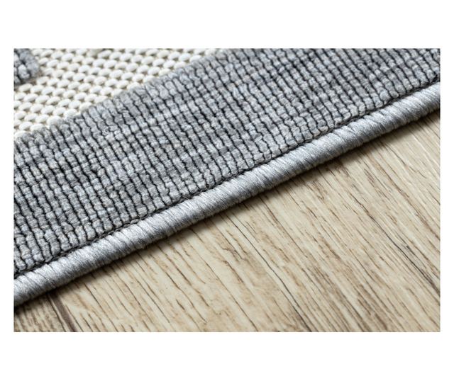 Сив правоъгълен килим с шарка 160x230 см