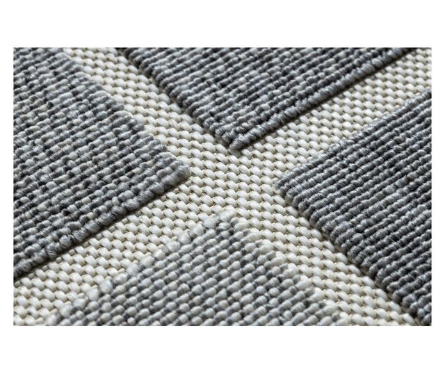 Сив правоъгълен килим с шарка 160x230 см