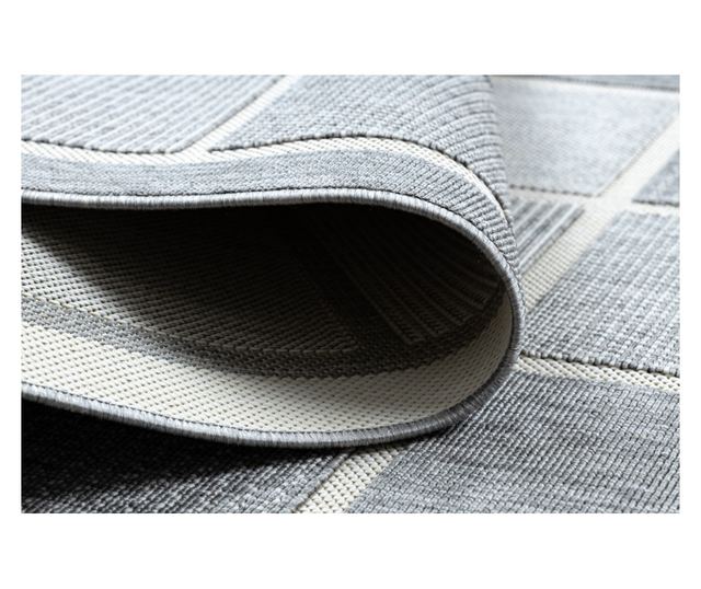 Сив правоъгълен килим с шарка 160x230 см