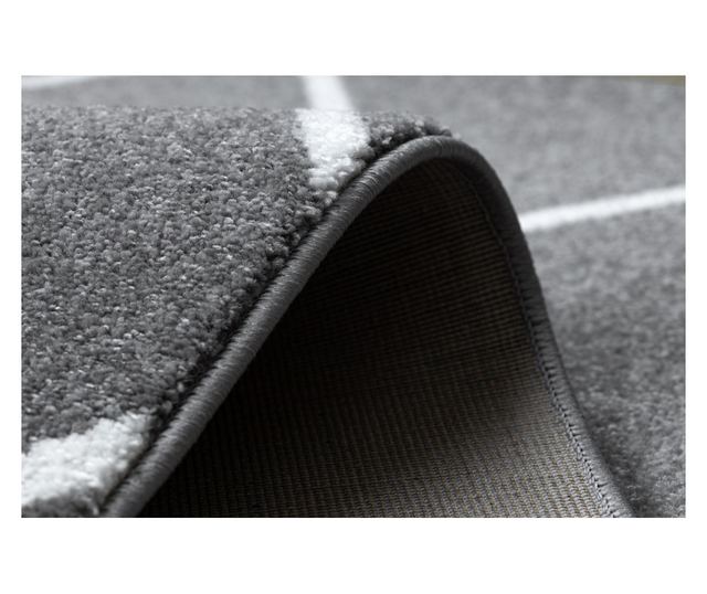 Сив Геометричен Минималистичен Килим 280x370