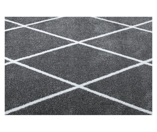 Сив Геометричен Минималистичен Килим 160x220