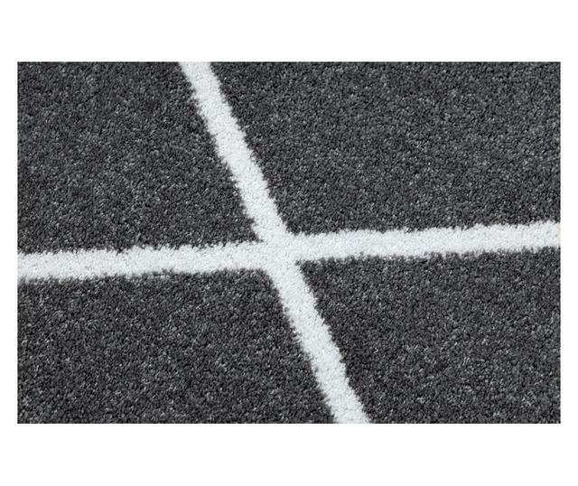 Сив Геометричен Минималистичен Килим 160x220