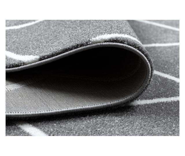 Сив Геометричен Минималистичен Килим 160x220