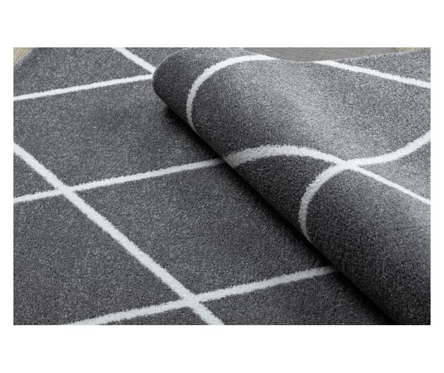 Сив Геометричен Минималистичен Килим 160x220