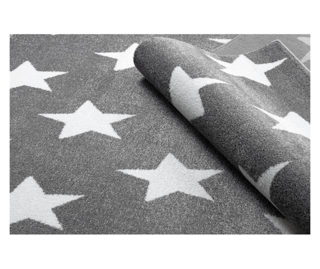 Сив детски килим с геометричен модел 140x190