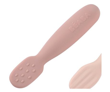 Set 2 linguri silicon Beaba Cotton Candy/Sorbet