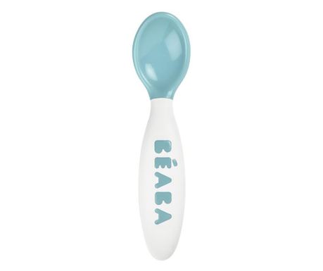Set lingurita si furculita ergonomica Beaba Blue