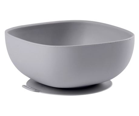 Bol silicon cu ventuza Beaba Grey
