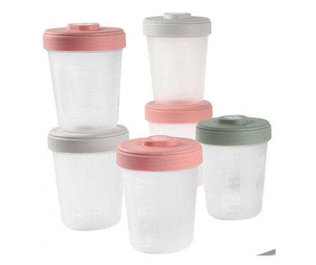 Set 12 recipiente hrana Beaba 2x90 ml, 4x150 ml, 6x250 ml Eucalyptus
