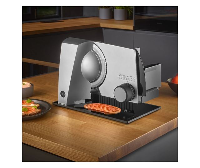 Електрическа машина за рязане на храна, Graef, TWIN, 0-20 мм, сребриста