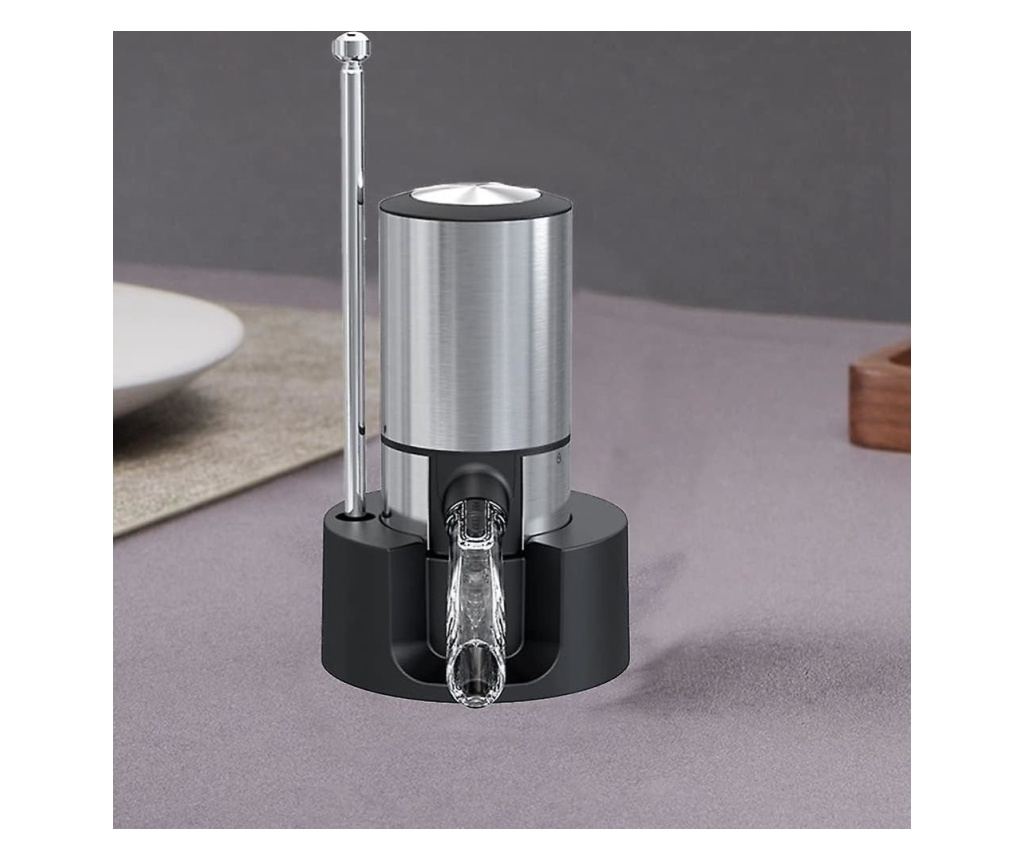 Decantor cu aerator electric, AB Luxury Concept®, pentru vin cu baza suport inclusa, usor de utilizat si depozitat, design elega - 11